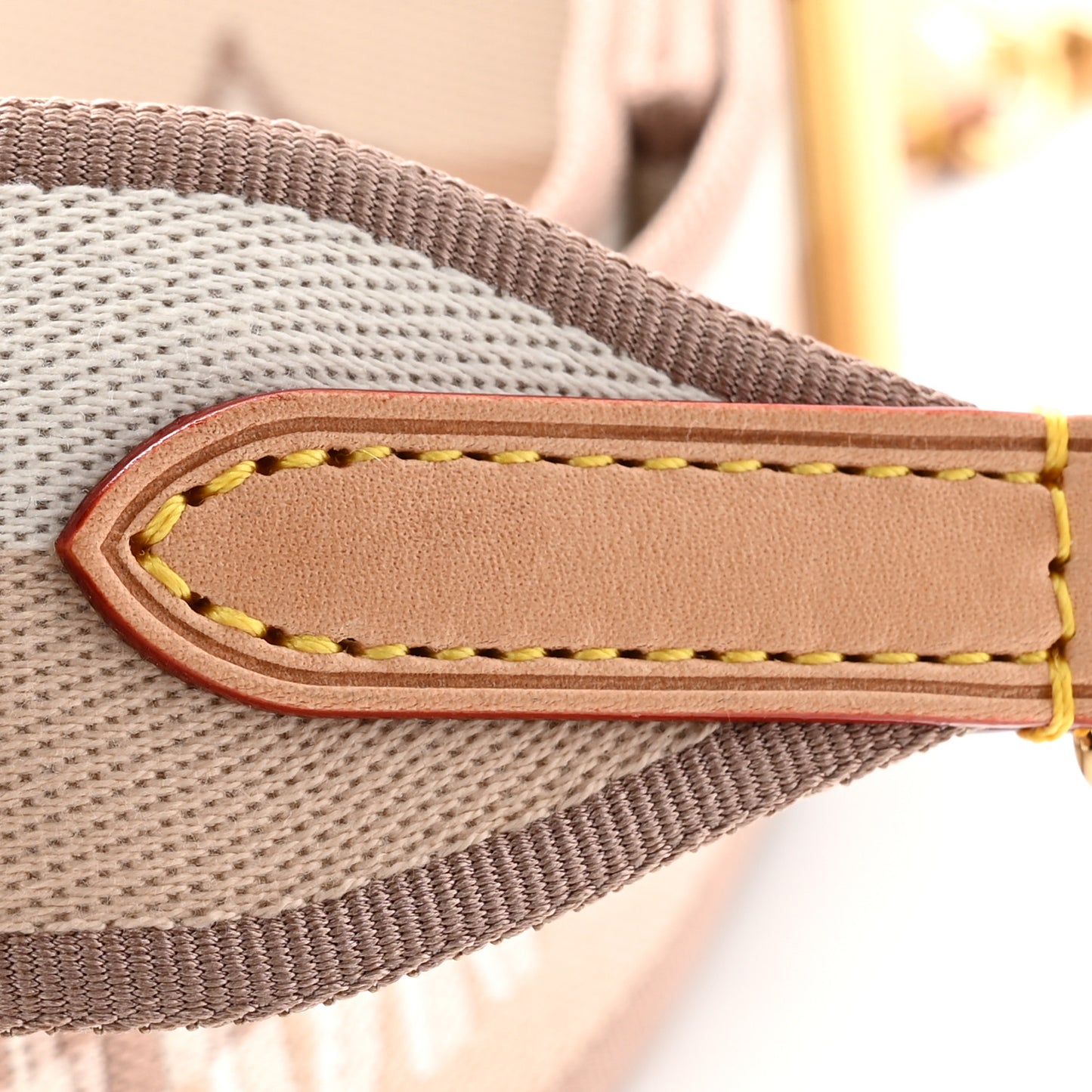 Jacquard Neverfull BB Shoulder Strap Beige Brown