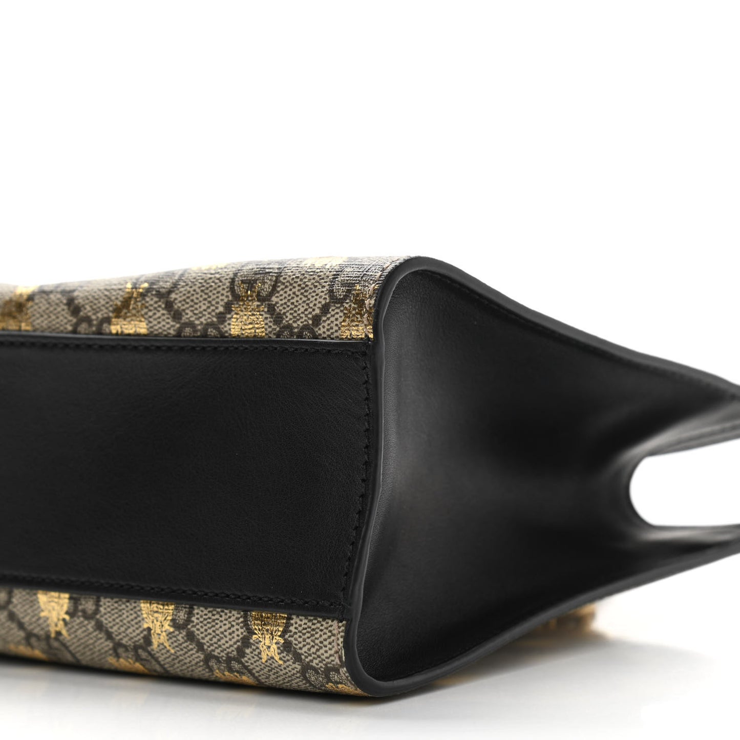 GG Supreme Monogram Bees Small Padlock Tote Beige Oro Black