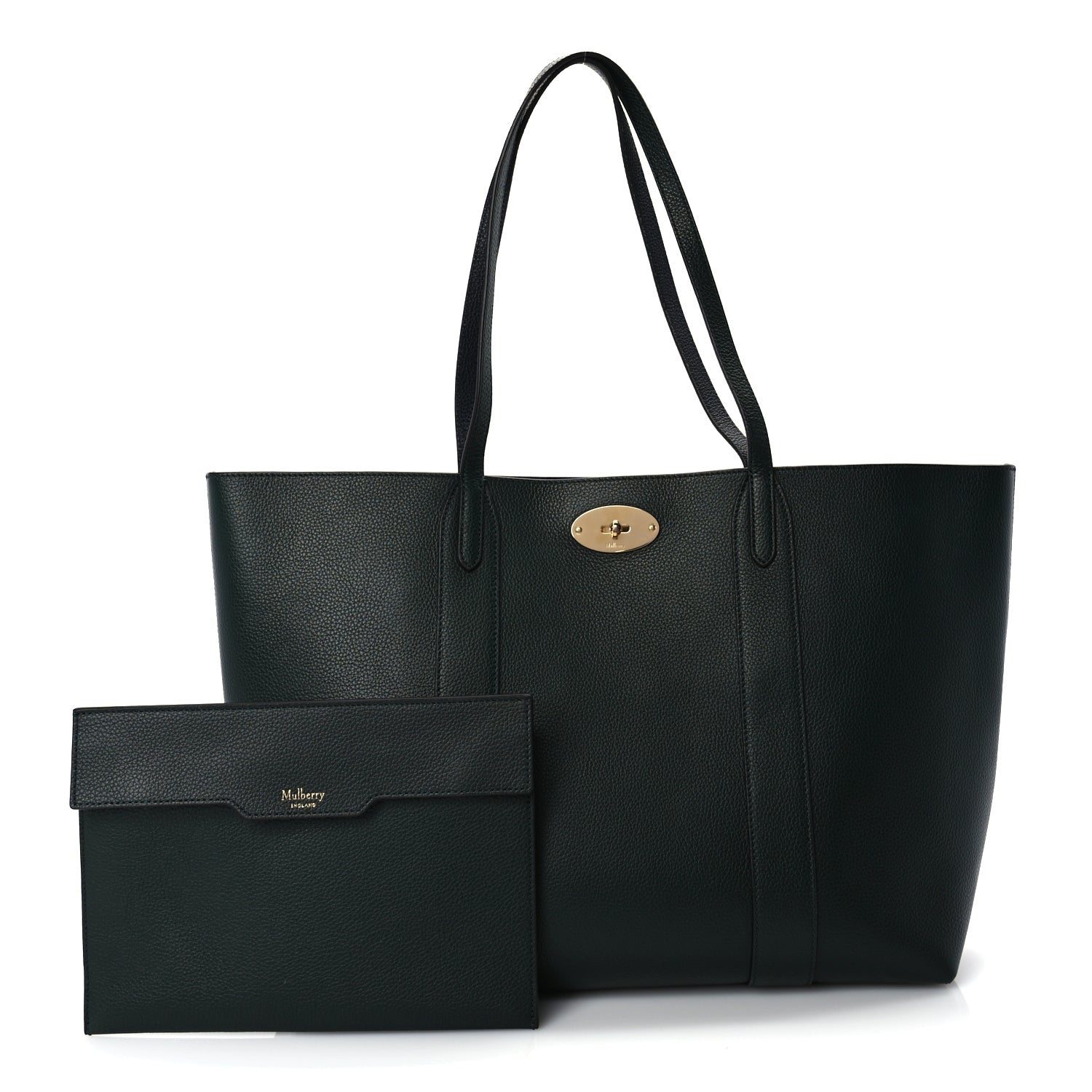 Mulberry Small Classic Grain Bayswater Tote   Green 2 of 9