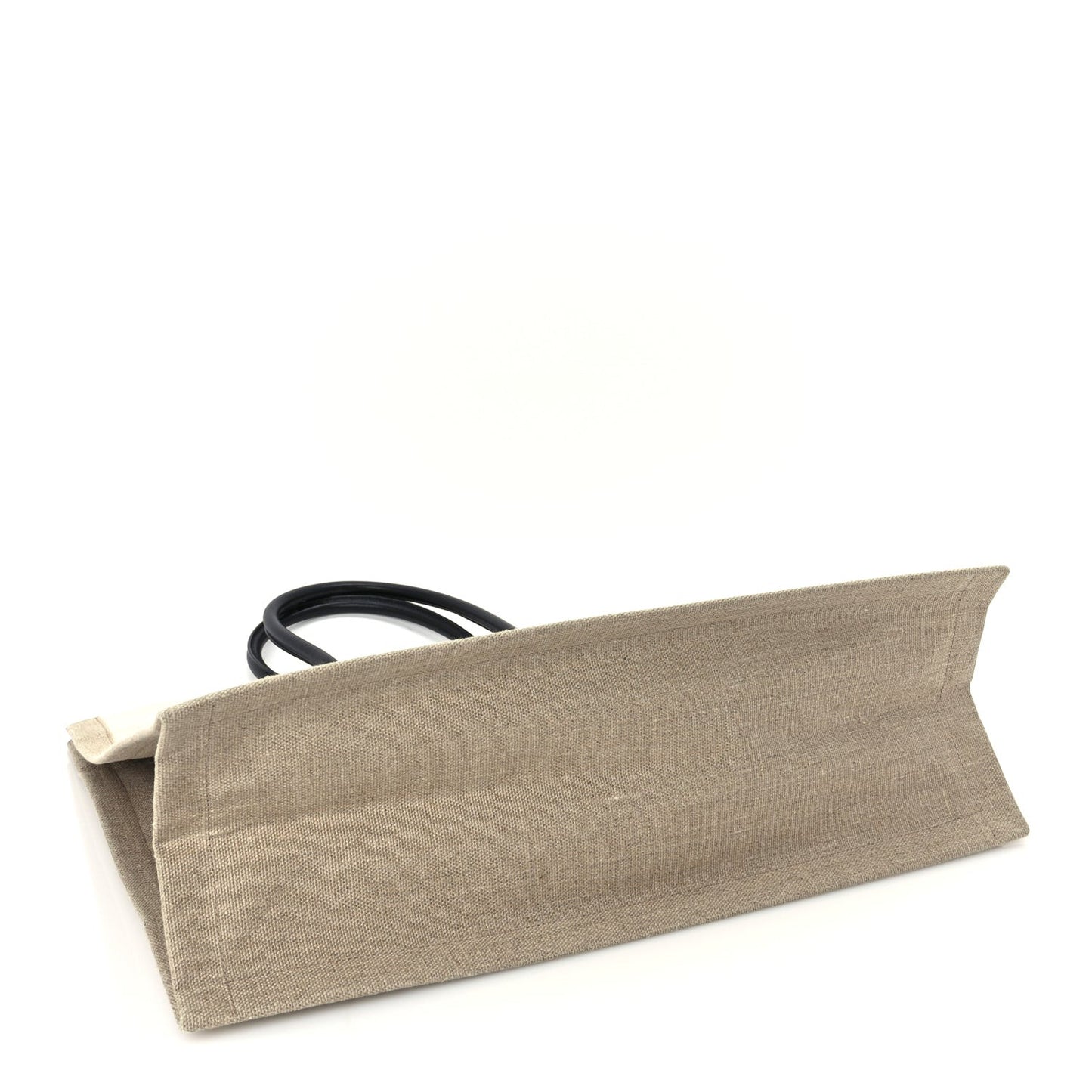 Linen Calfskin Rive Gauche Tote Optic White