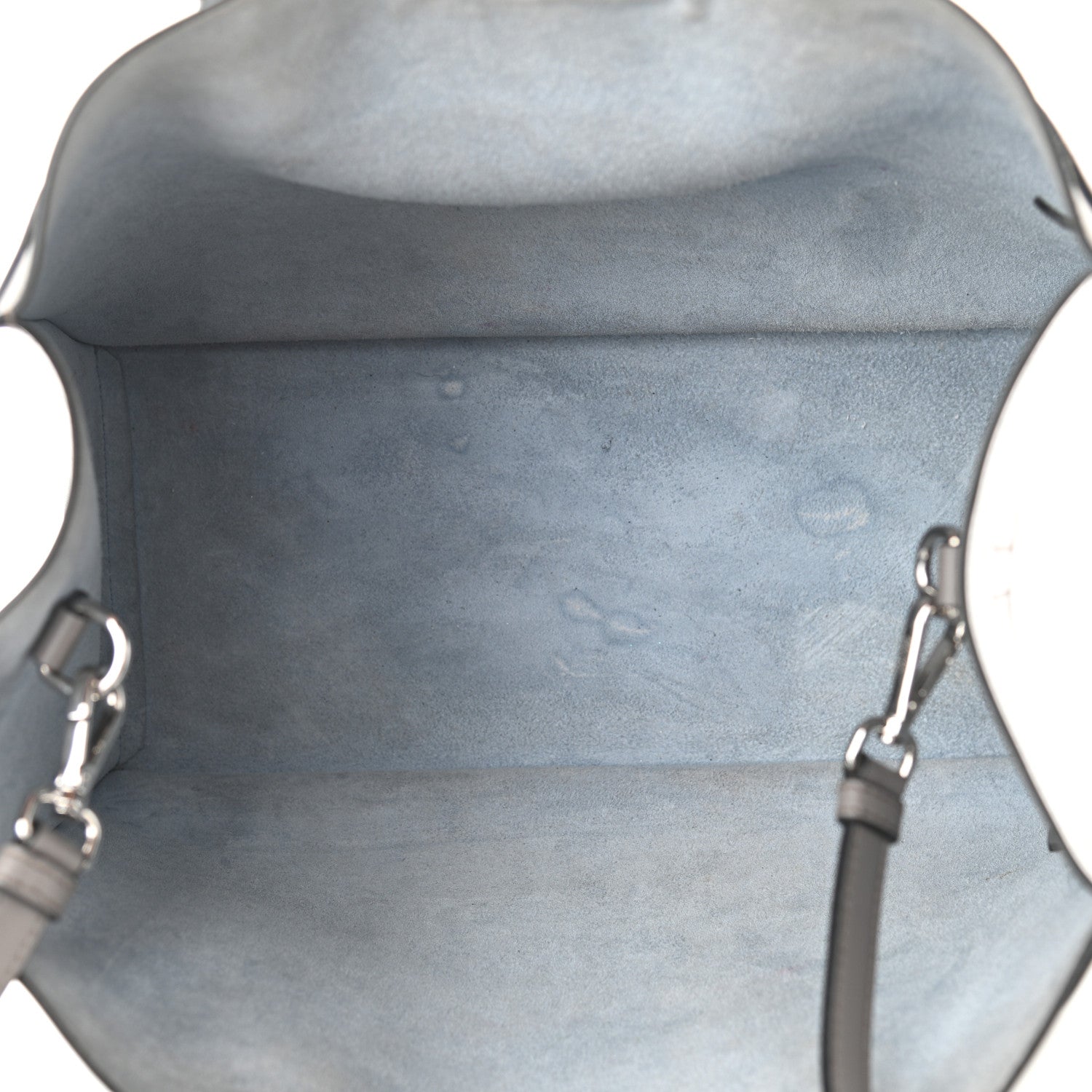 Prada City Calfskin Large Etiquette Tote Light Grey 5 of 11