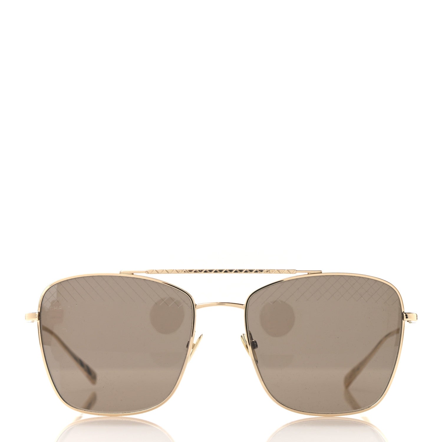 Chanel Metal Pilot Sunglasses 4256 Gold 3 of 5