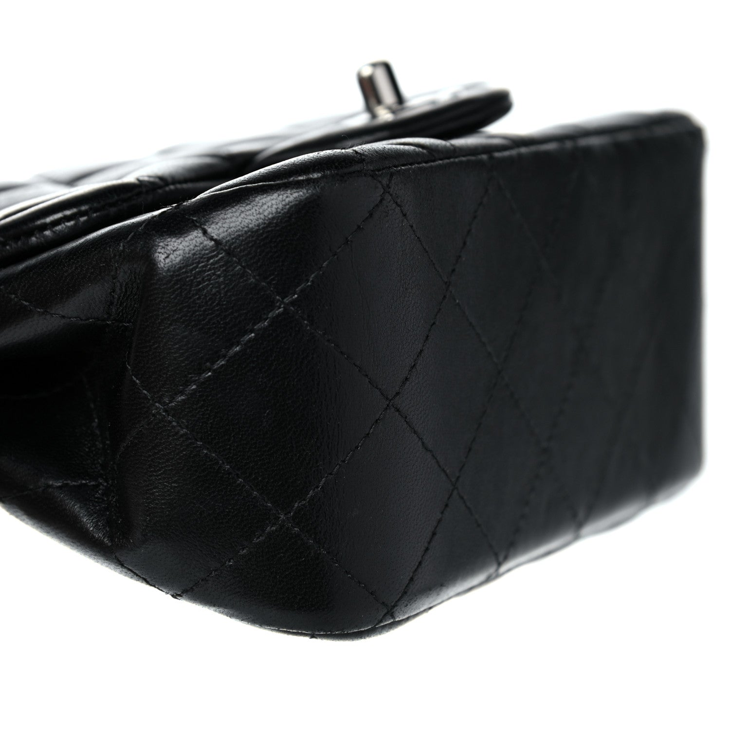Chanel Lambskin Quilted Mini Square Flap Black 8 of 10