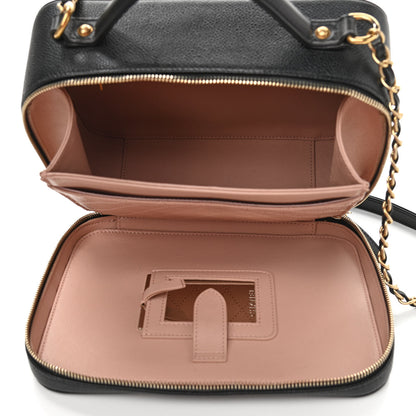 Chanel Caviar Quilted Large CC Filigree Vanity Case Black 6 of 11
