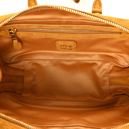 Miu Miu Suede Matelasse Large Arcadie Top Handle Bag Whiskey 4 of 9