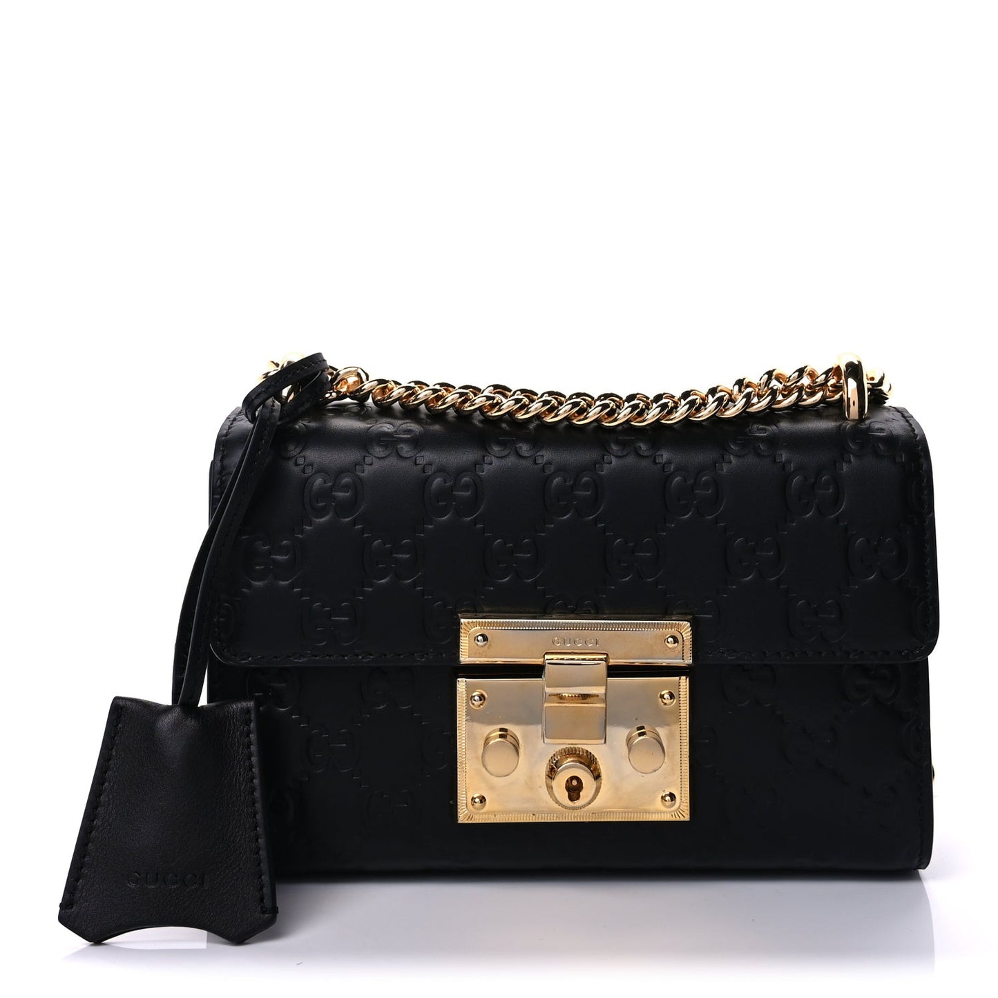 ssima Small Padlock Shoulder Bag  Black