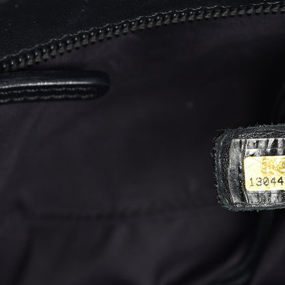 Chanel Coated Canvas Quilted Small Paris Biarritz Tote Black 7 of 22