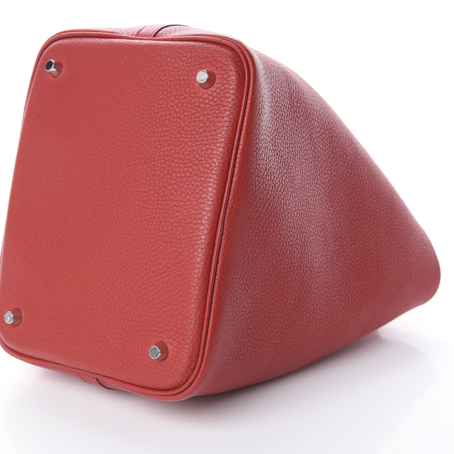 Taurillon Clemence Picotin Lock 22 MM Rouge Casaque