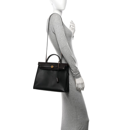 Hermes Toile H Berline Vache Hunter Herbag Zip PM 31 Black Ebene 2 of 12