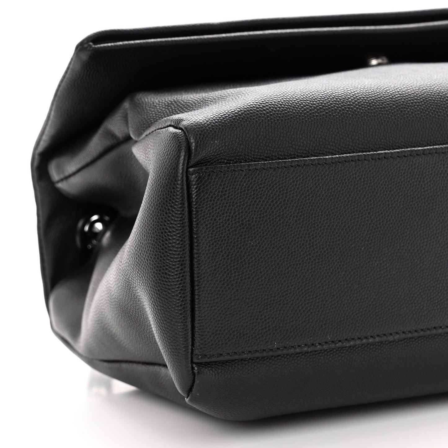 Grain De Poudre Medium West Hollywood Monogram Fold-Over Black