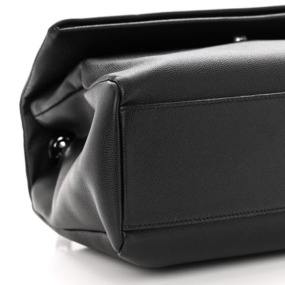 Saint Laurent Grain De Poudre Medium West Hollywood Monogram Fold-Over Black 8 of 9