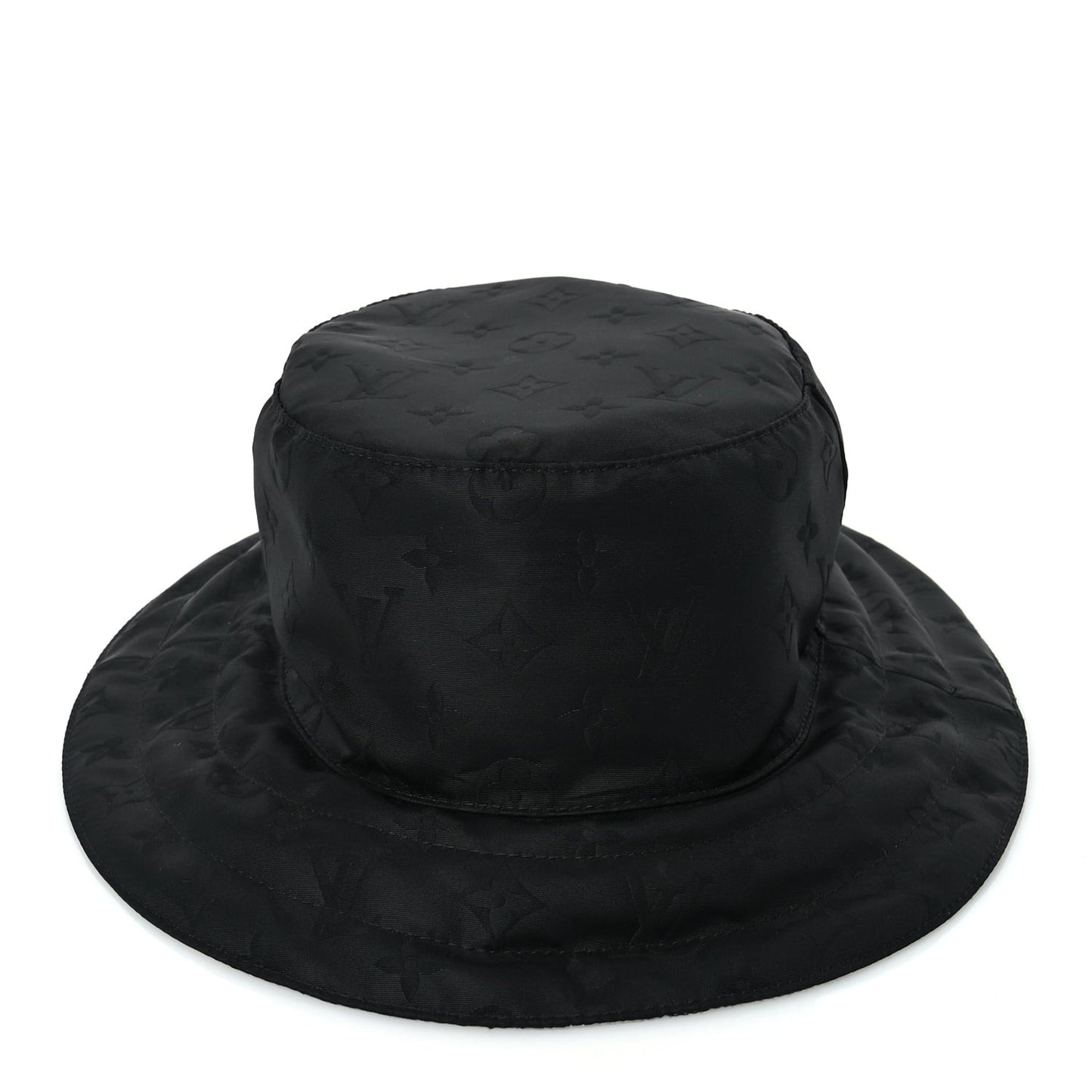 Nylon Monogram Reversible Rain Bucket Hat L Black