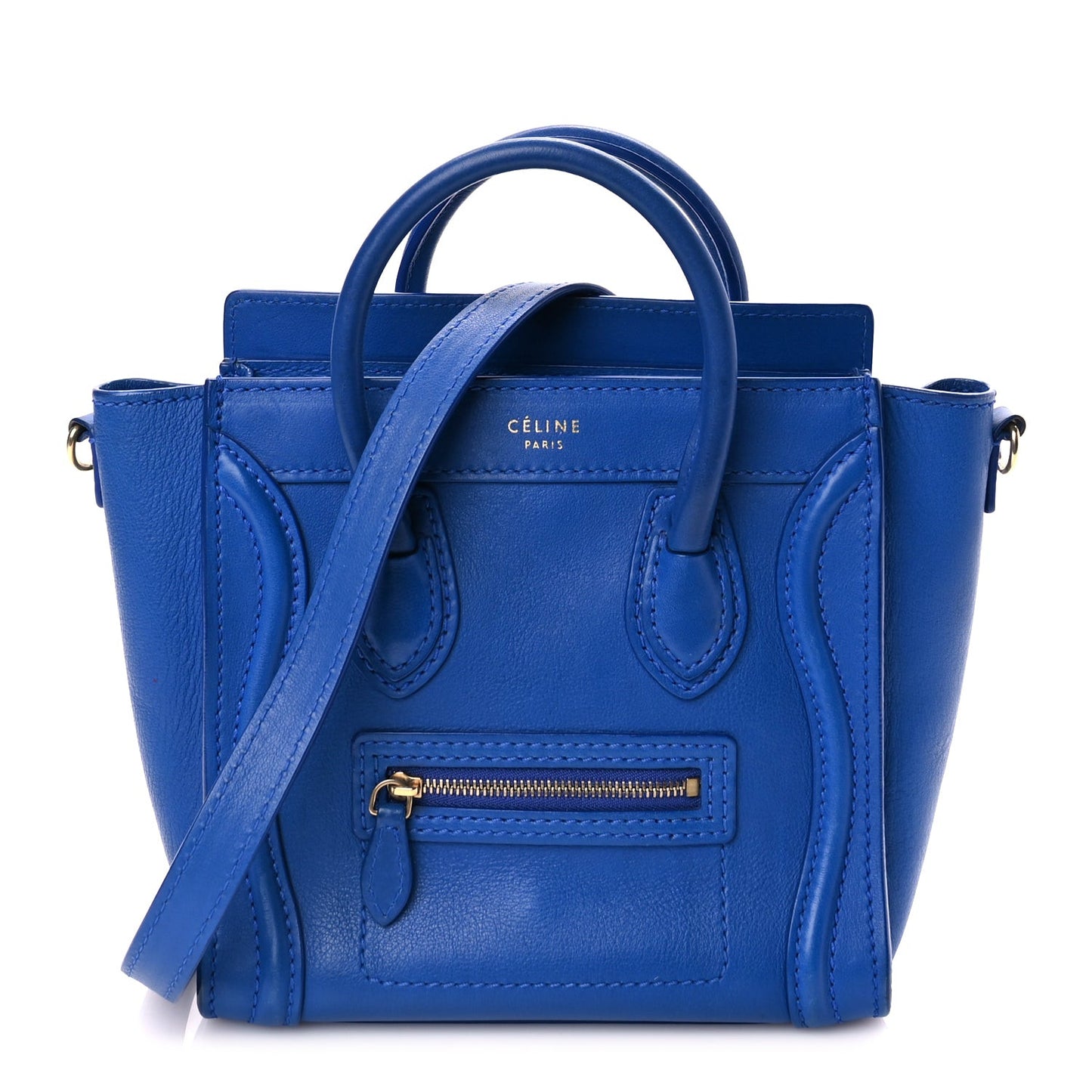 Smooth Calfskin Nano Luggage Royal Blue