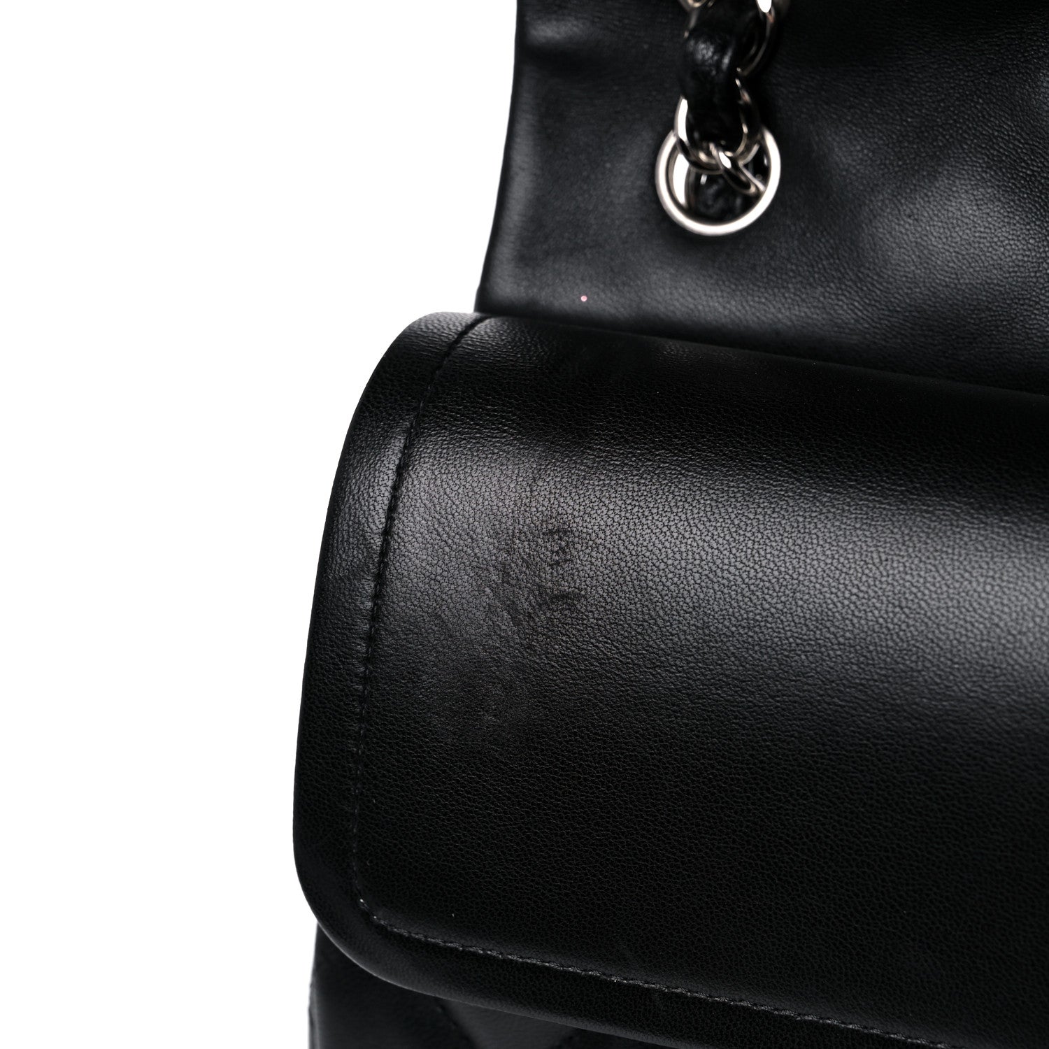 Chanel Lambskin Quilted Jumbo Double Flap Black 13 of 18