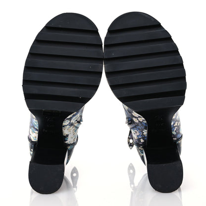 Louis Vuitton Calfskin Floral Star Trail Ankle Boots Black 6 of 7