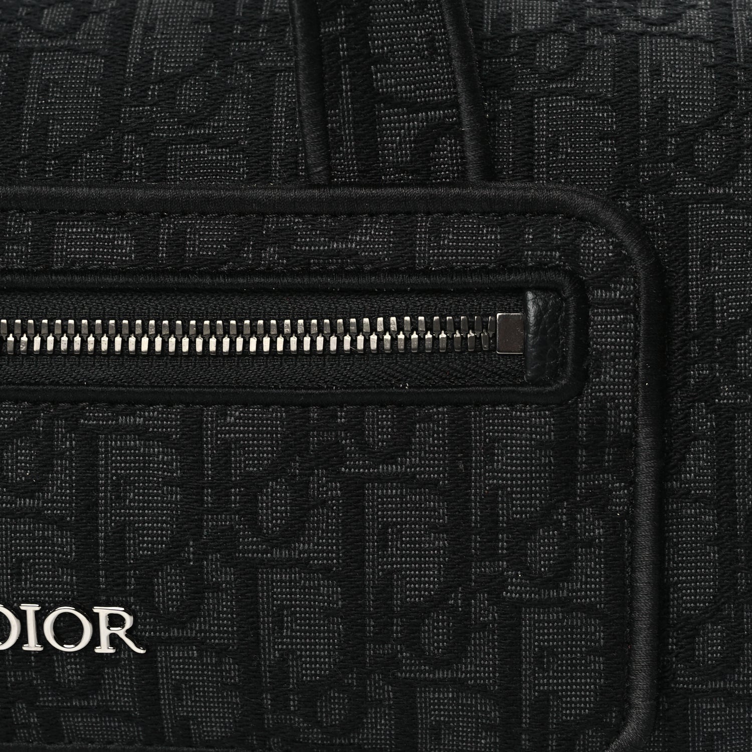 Christian Dior Oblique Jacquard Zipped Messenger Bag Black 6 of 8