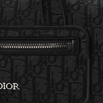 Christian Dior Oblique Jacquard Zipped Messenger Bag Black 6 of 8