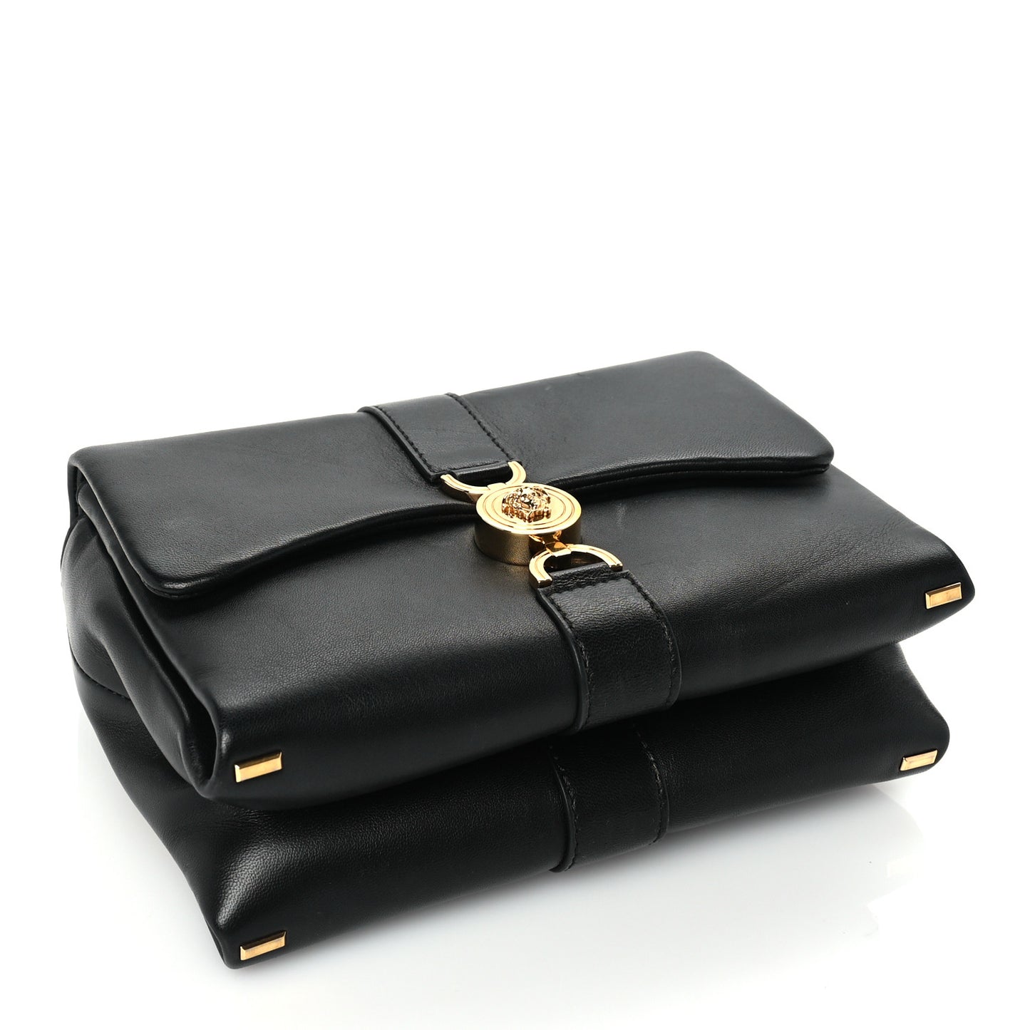 Lambskin Kleio Shoulder Bag Lipstick  Black