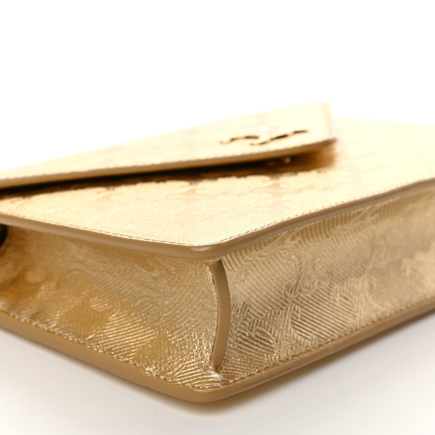 Metallic Triomphe Wallet on Chain