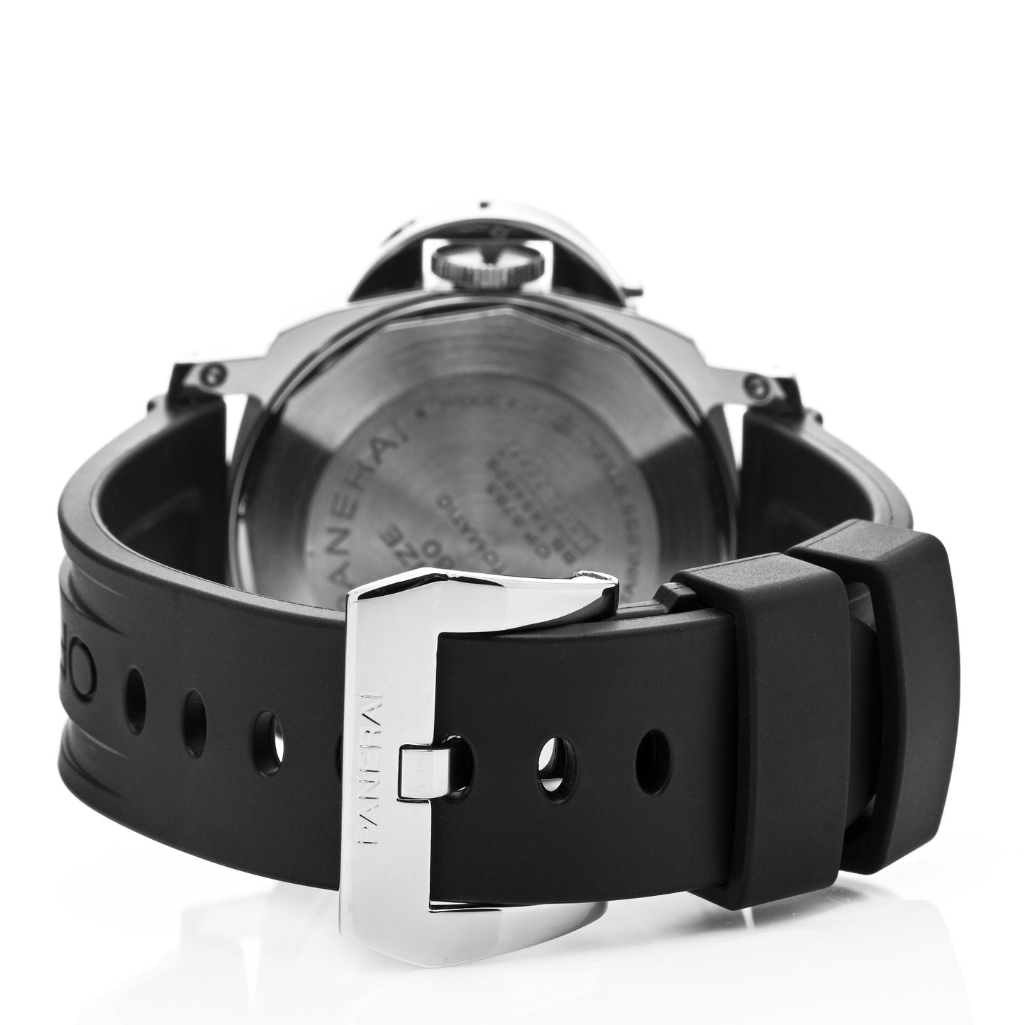 Stainless Steel Rubber 45mm Luminor Marina Automatic Watch Black PAM00104