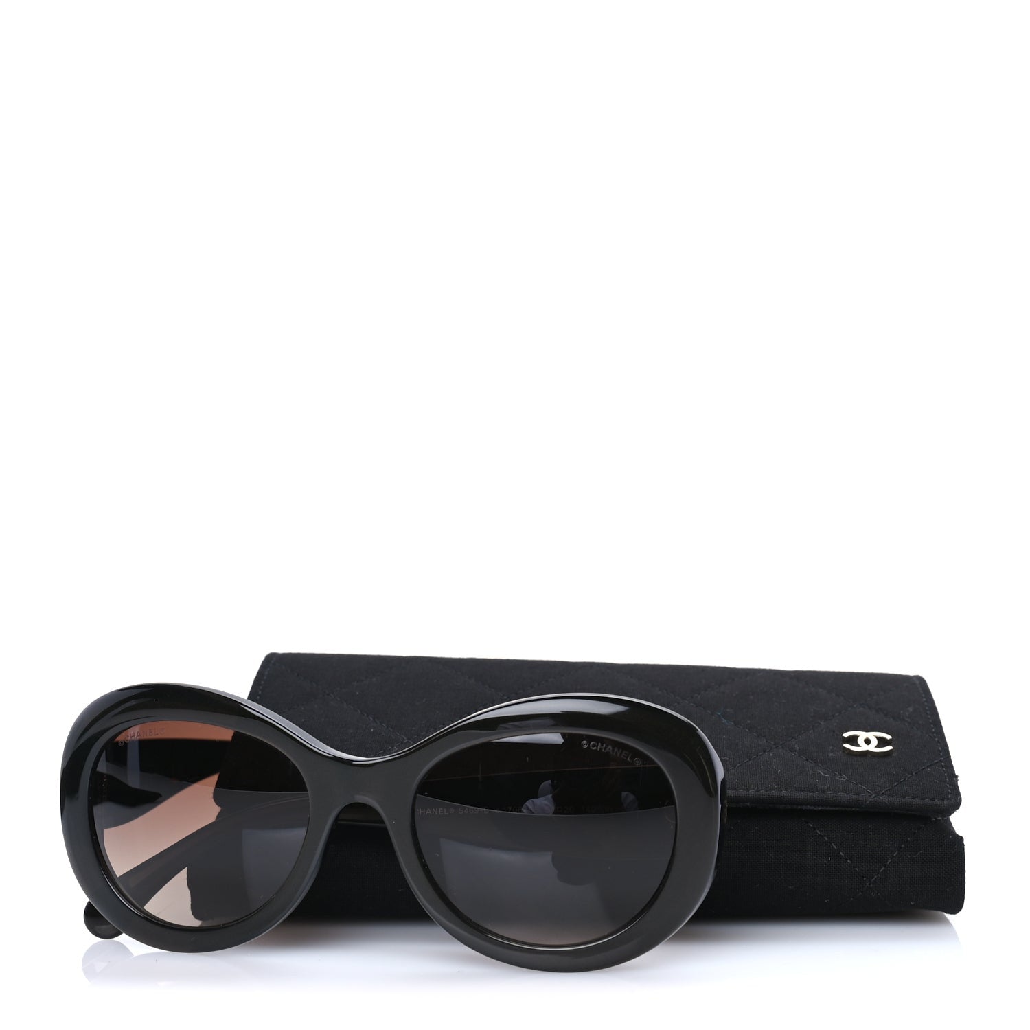 Chanel Acetate Polarized CC Sunglasses 5468-B-A Black 7 of 7