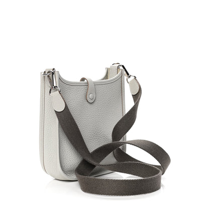 Hermes Taurillon Clemence Amazone Evelyne TPM Gris Perle Etain 2 of 4
