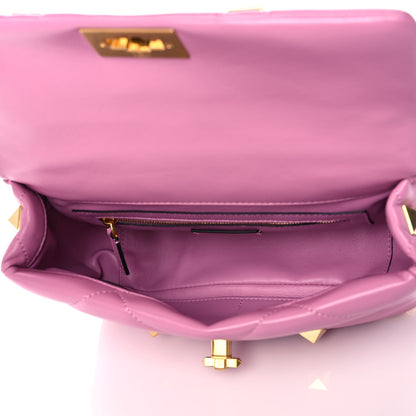 Valentino Garavani Nappa Large Roman Stud Shoulder Bag Giacinto 5 of 11