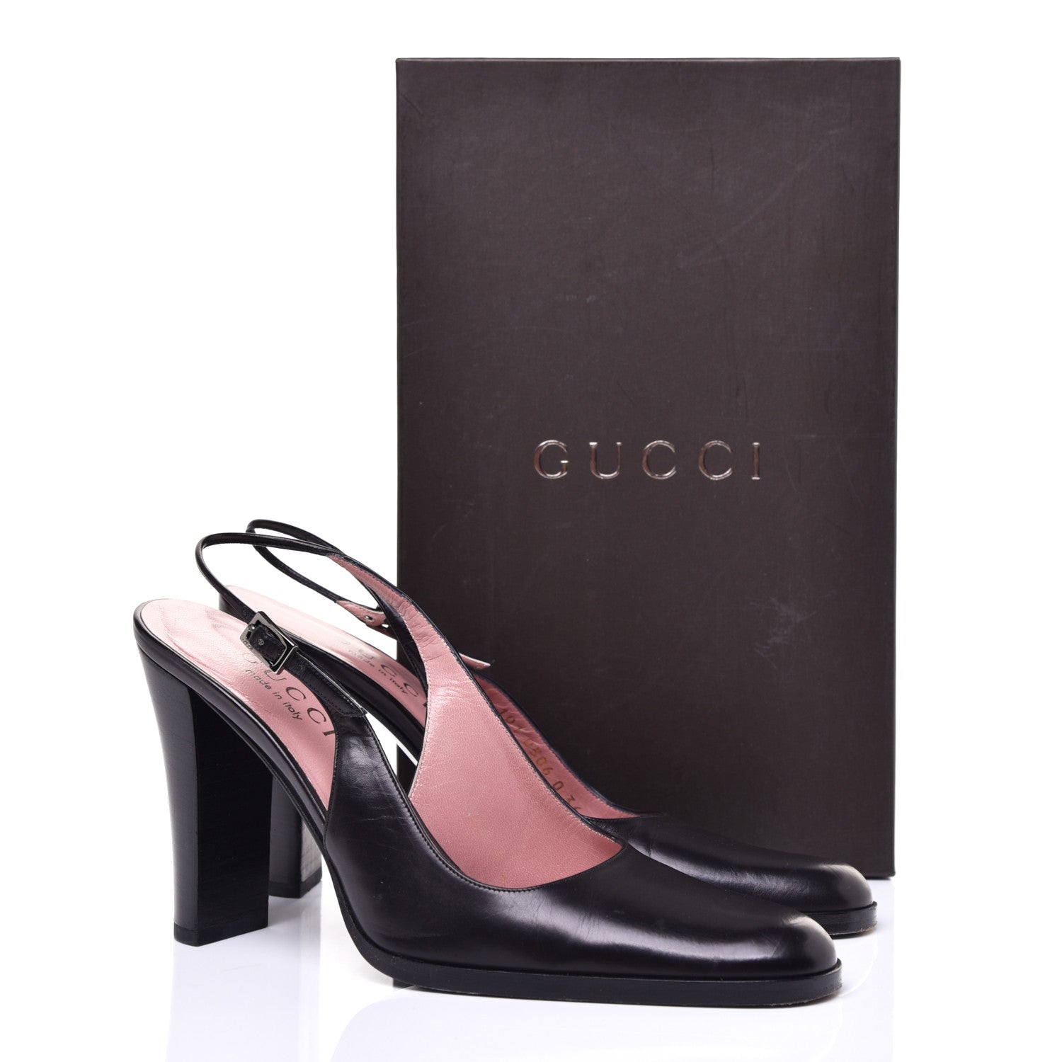 Gucci Calfskin Slingback Pumps 36 Black 9 of 9