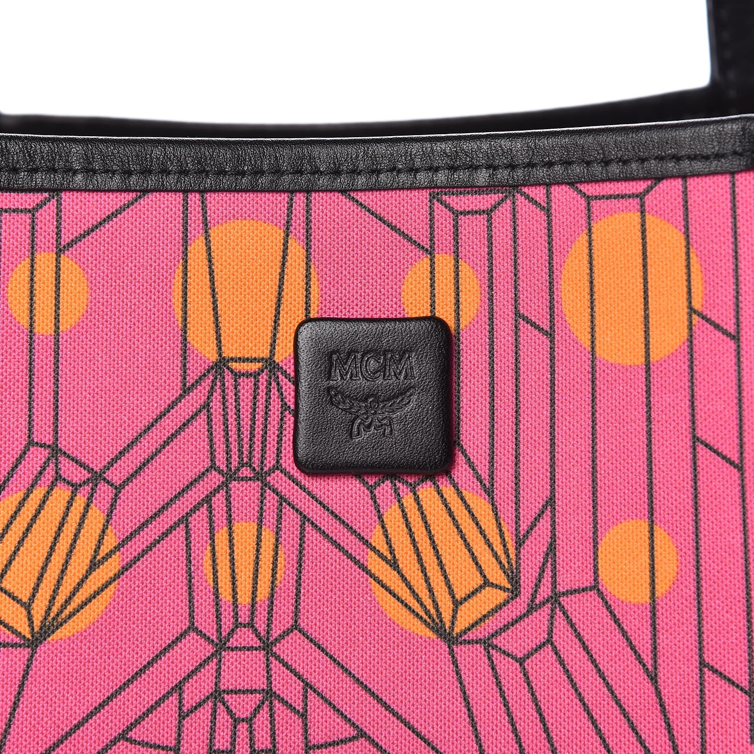 MCM Visetos Medium Project Reversible Shopper Tote Cognac 21 of 21