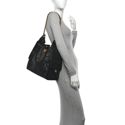 Chanel Caviar Quilted Medium Chanel 25 Handbag Black 2 of 11