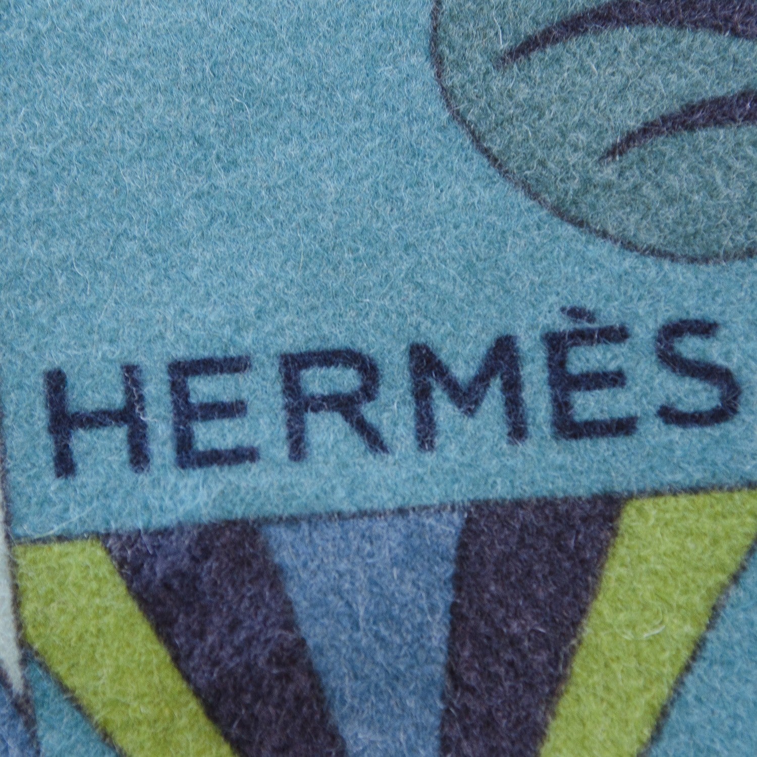 Hermes Cashmere Silk Jardin d'Osier Blanket Emeraude 3 of 5