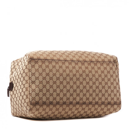 Gucci GG Monogram Web Medium Collapsible Carry On Duffle Beige Brown 3 of 10