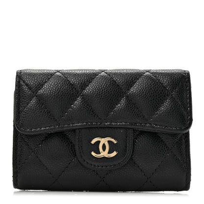 Chanel Caviar Quilted Classic 4 Key Holder Wallet Black 1 of 10