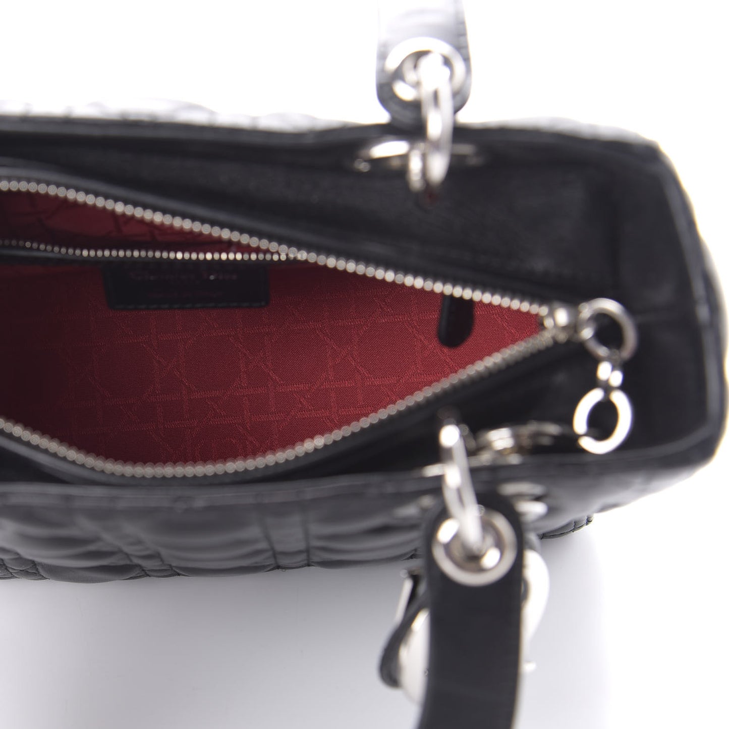 Lambskin Cannage Medium Lady Dior Black