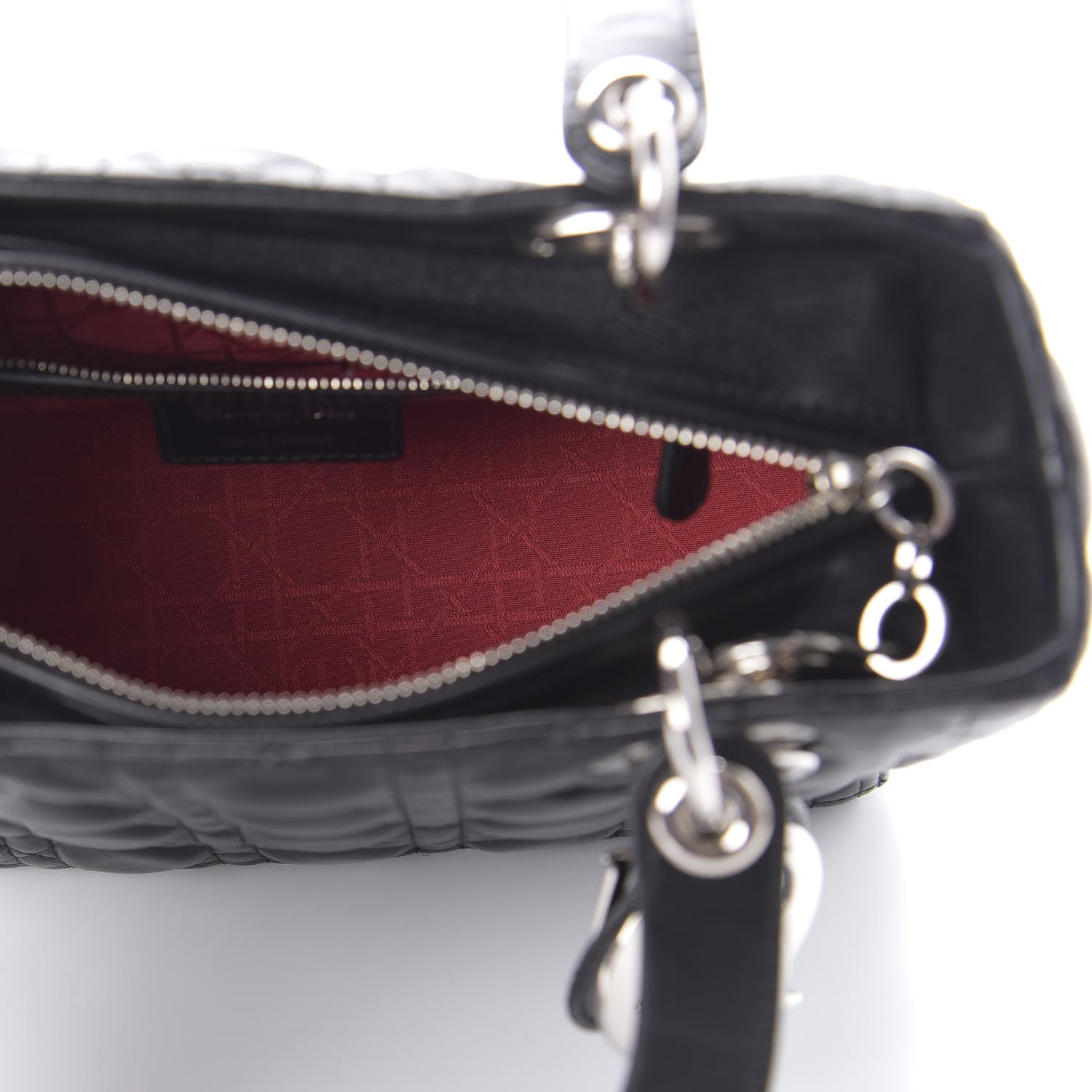 Christian Dior Lambskin Cannage Medium Lady Dior Black 5 of 10