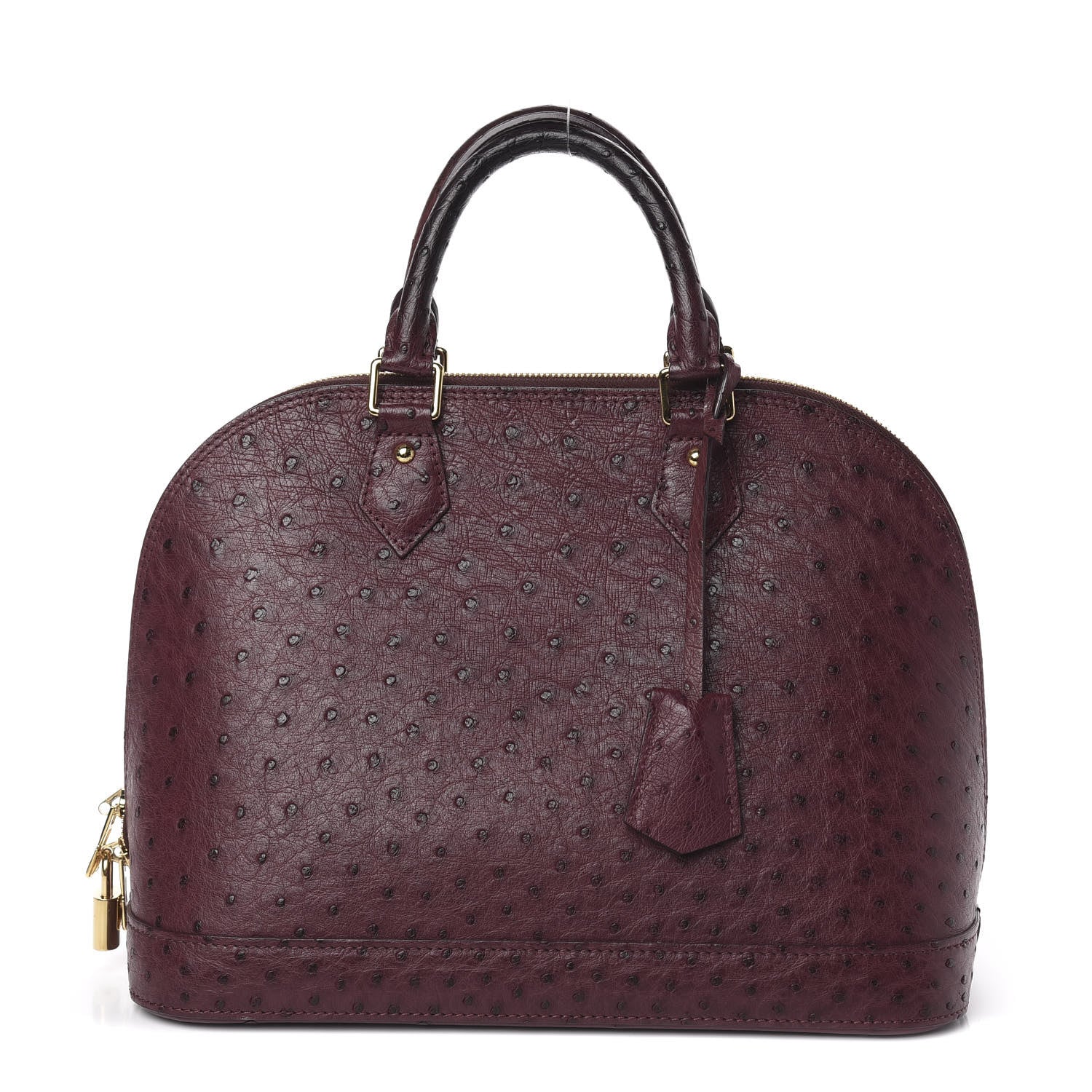 Louis Vuitton Ostrich Alma PM Prune 1 of 9