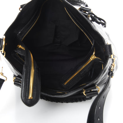 Balenciaga Chevre Gold Metallic Edge Hardware Velo Black 5 of 12
