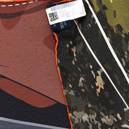 Hermes Silk Double Face Formula One Scarf 90 Vert De Gris Marine 3 of 4