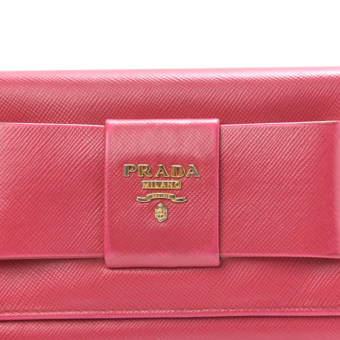 Saffiano Bow Continental Wallet Peonia
