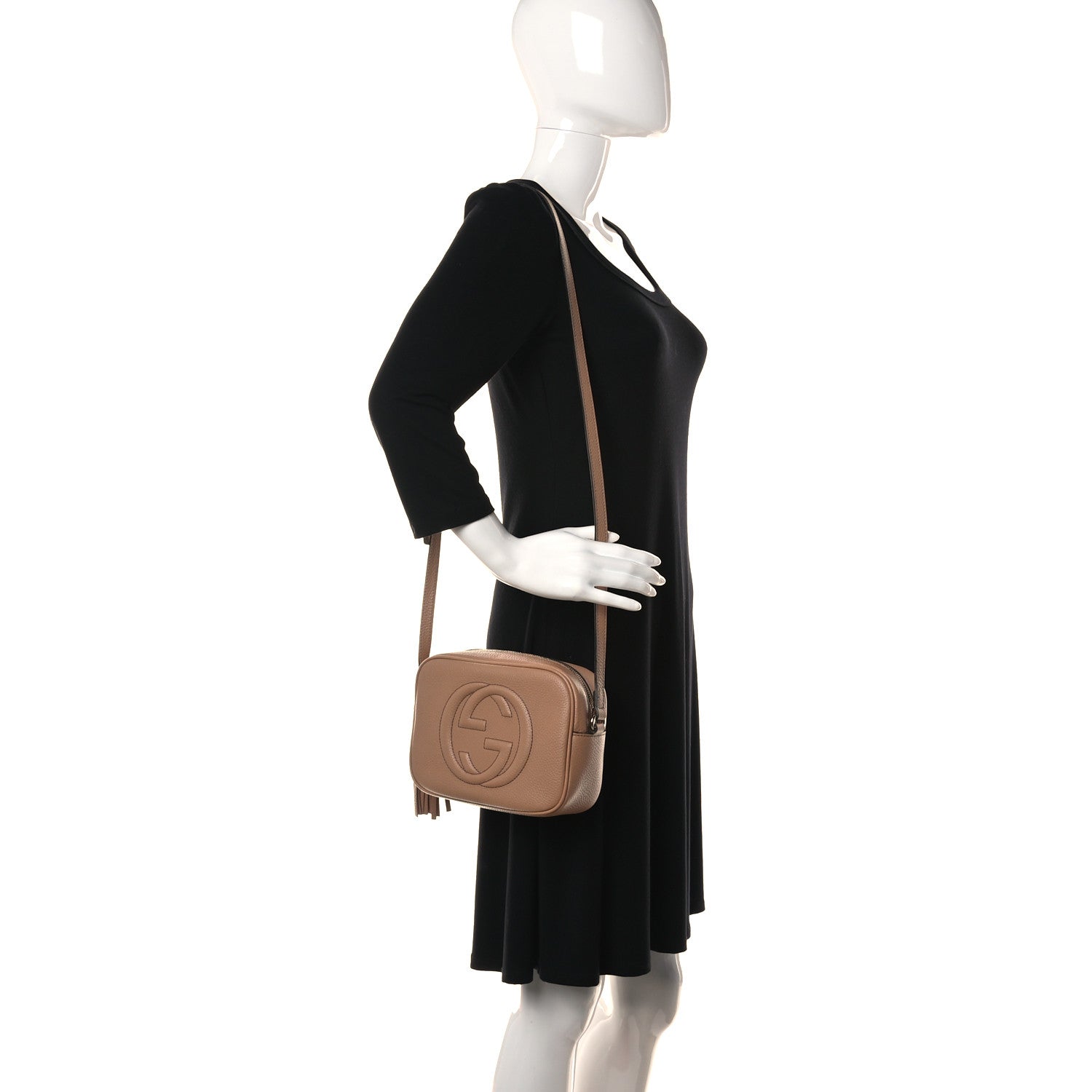 Gucci Pebbled Calfskin Small Soho Disco Bag Camelia 2 of 22