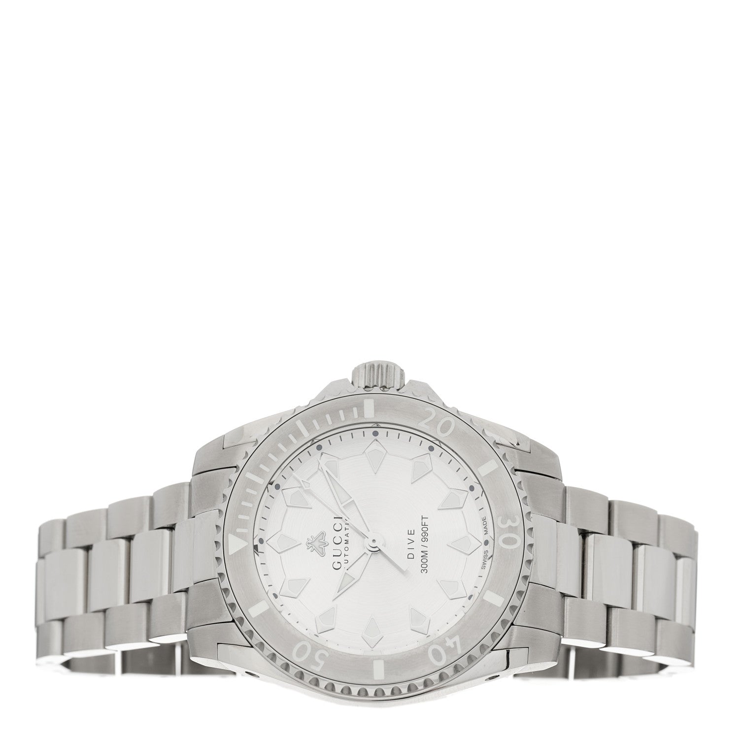 Gucci Stainless Steel 40mm Dive Quartz Watch Silver 2 of 5