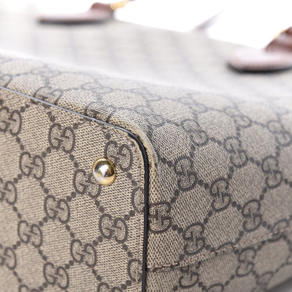 Gucci GG Supreme Monogram Medium Zippered Bucket Tote Beige Tuscany 22 of 25