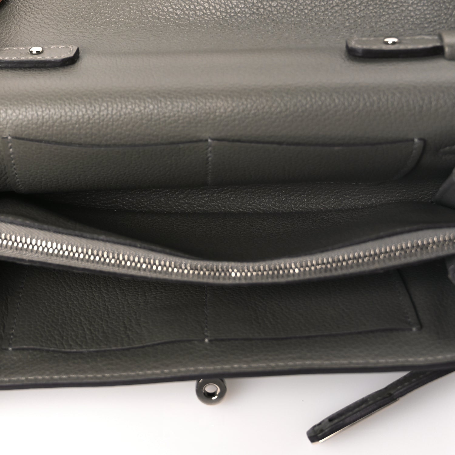 Hermes Evercolor Kelly Wallet To Go Gris Meyer 4 of 8