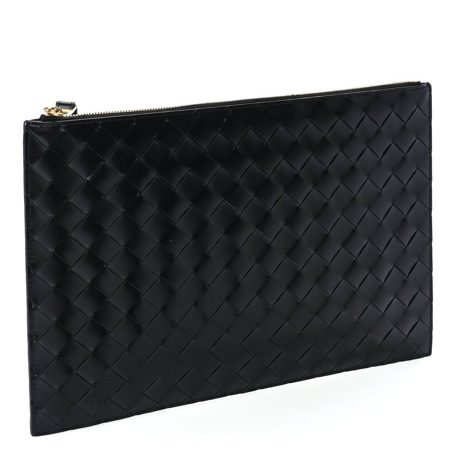 Bottega Veneta Nappa Intrecciato Medium Flat Zip Pouch Black 4 of 7