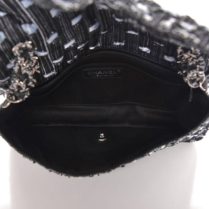 Chanel Denim Woven Medium Flap Light Blue 5 of 8