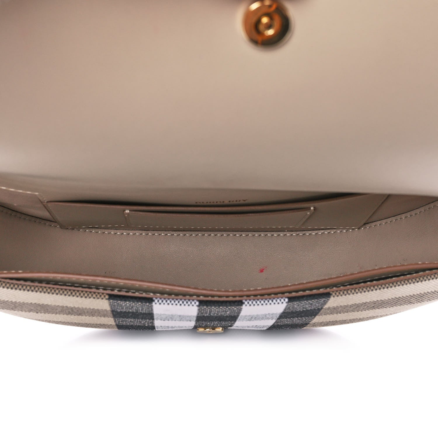 Burberry Canvas Calfskin Check Small Olympia Beige 5 of 13