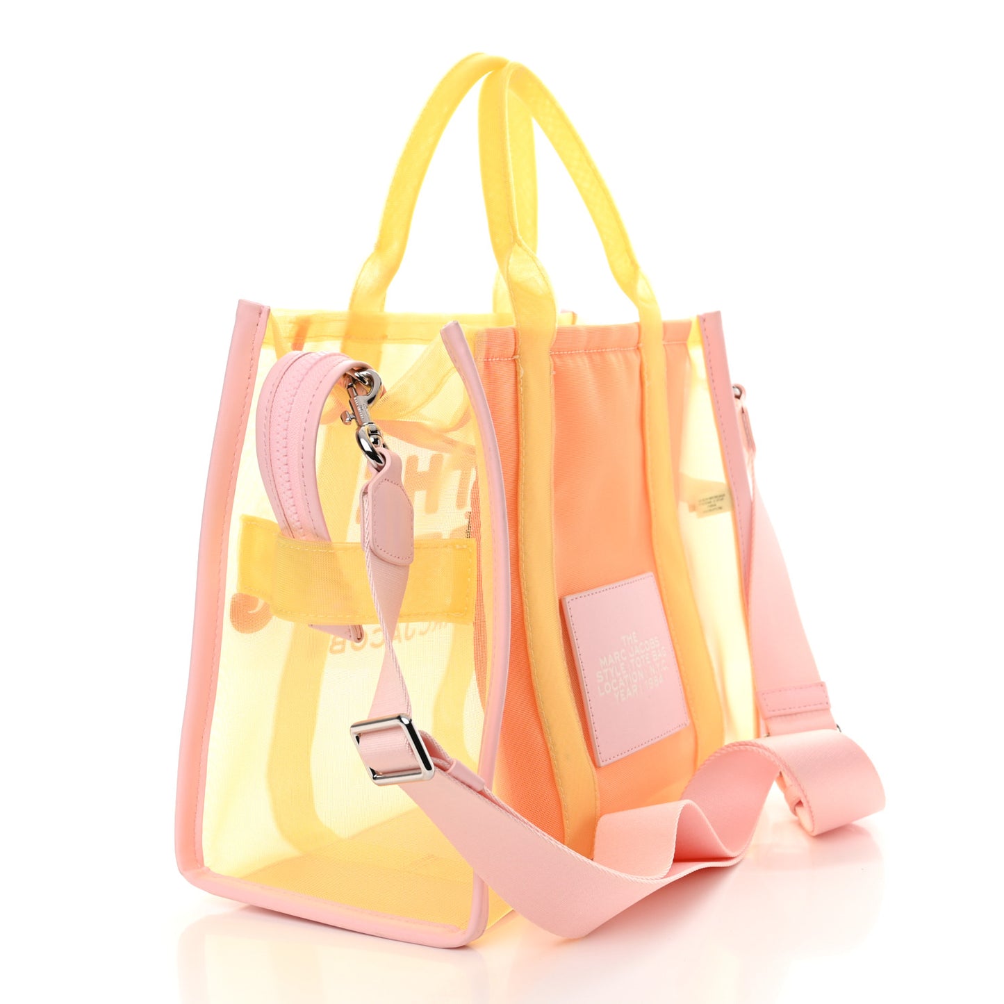 Nylon The Mesh Medium Tote Bag Yellow Multicolor