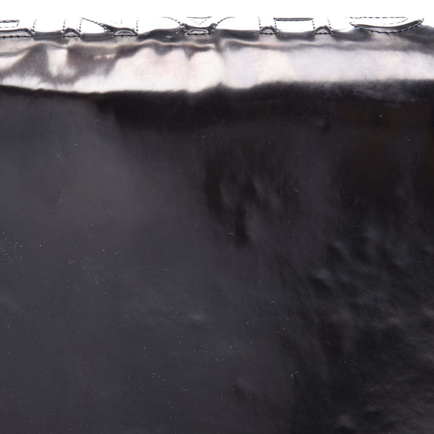 Glazed Calfskin Large Boy Flap Black