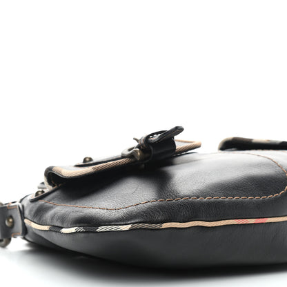 Burberry Calfskin Two Front Pocket Shoulder Bag Black 10 of 11