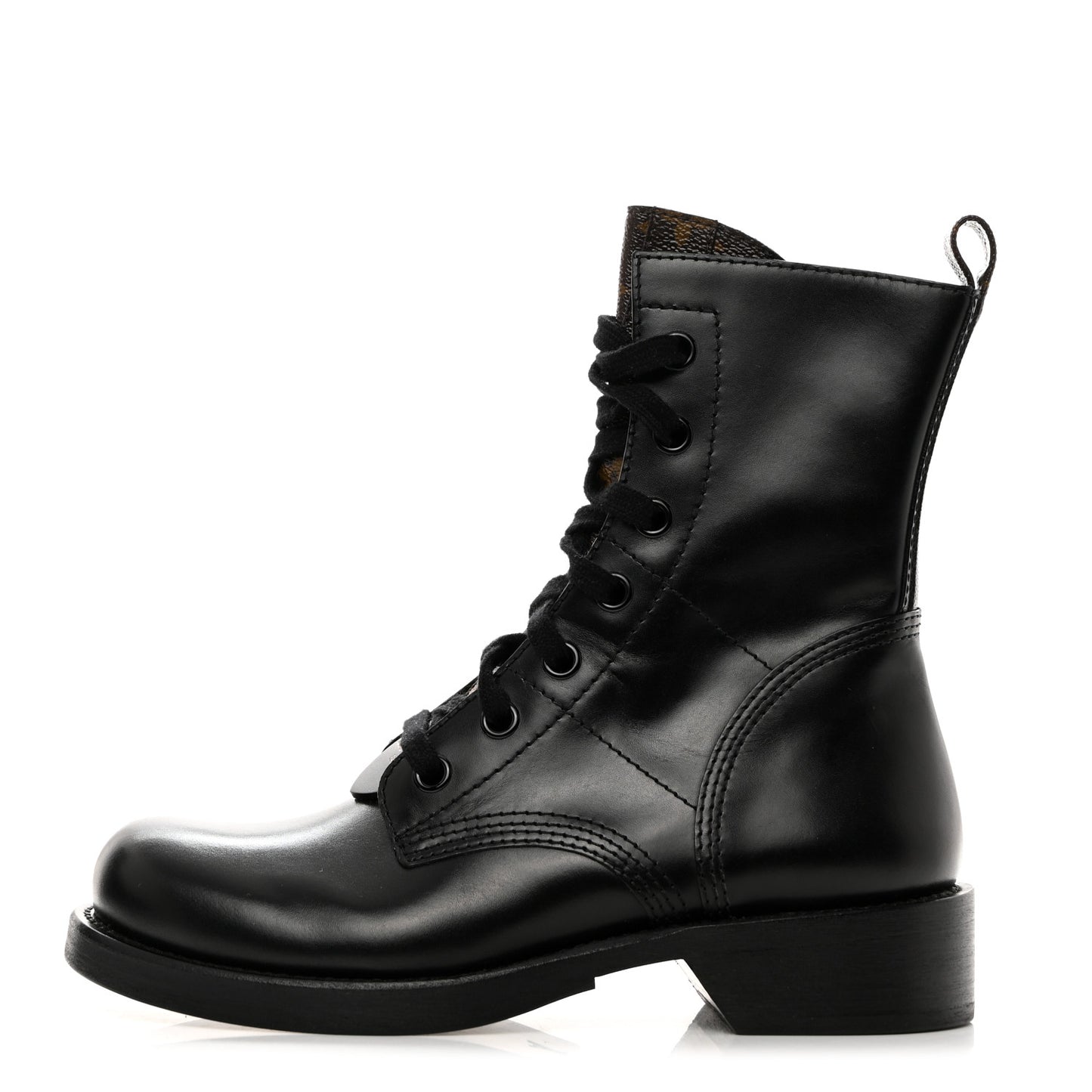Calfskin Monogram Metropolis Flat Ranger Boots 38.5 Black